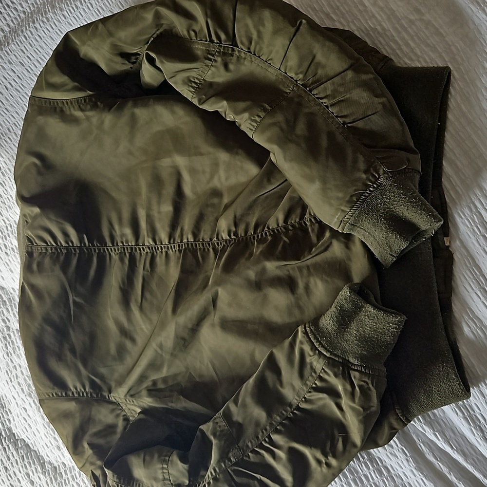 Topshop bomber jacket size 10 khaki leopard - Picture 4 of 4
